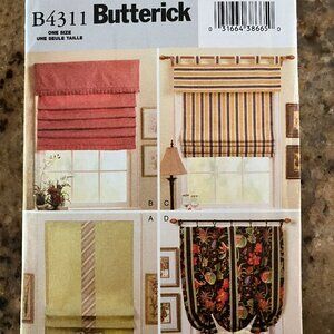 Butterick Sewing Pattern B4311 Window Shades Curtains